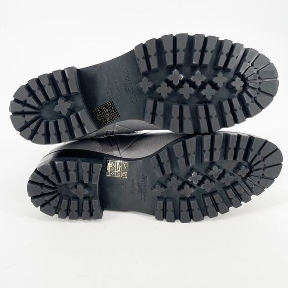 Jimmy Choo Gray Leather Cruz Flat Pearl-embellished Ankle Boots Grey IT 39.5 - Picture 14 of 16